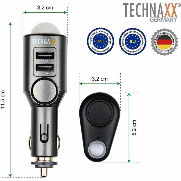 Technaxx car Alarm with Charging Function TX-100 – Bild 4